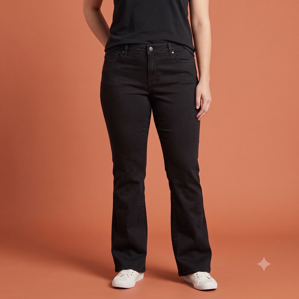 Style & Co Curvy Boot‎ Leg Black Jeans Women's Size 14 EUC